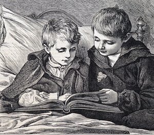 Ilustración que representa a hermanos de James Dromgole Linton