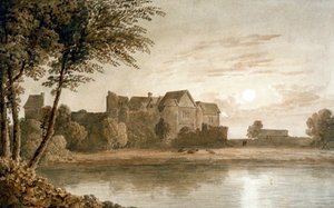Castillo de Allington, cerca de Maidstone, Luz de Luna, siglo XIX