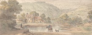 Vadear el arroyo en un valle de montaña de James Duffield Harding