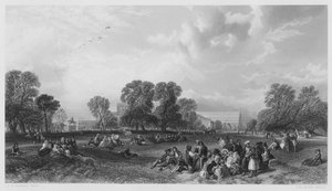 Hyde Park en 1851, de la imagen en la Colección Real