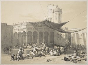 Punjabi: soldados sij recibiendo su paga en el Royal Darbar, Lahore de James Duffield Harding
