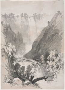 Bocetos en casa y en el extranjero: Cataratas de Terni, 1830 de James Duffield Harding