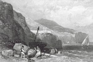 Vico, Bahía de Nápoles, Italia (grabado) de James Duffield Harding