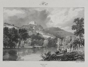 Viajes pintorescos y románticos por la antigua Francia. Auvernia: Château Neuf de James Duffield Harding