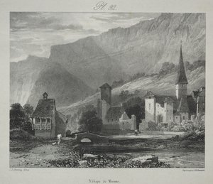 Viajes pintorescos y románticos en la antigua Francia. Franco Condado: Abadía de Baume, Baume-les-Messieurs de James Duffield Harding