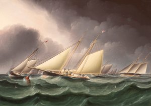 Columbia and Wenonah Rounding Southwest Spit Buoy por James E. Buttersworth