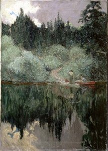 Despejando después de la lluvia, río Maganatawan, Ontario de James Edward Hervey Macdonald