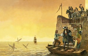 Salida de Jaime II (gouache sobre papel) de James Edwin McConnell