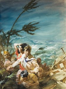 Huracán (gouache sobre papel)