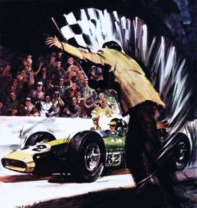 Jim Clark gana la Gran Carrera de América de James Edwin McConnell