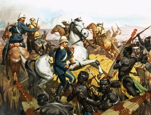 Luis Napoleón, Príncipe Imperial, a punto de ser asesinado por los zulúes de James Edwin McConnell