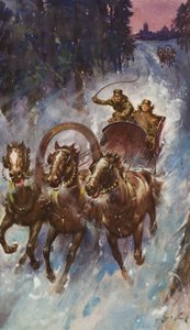 Sleigh Ride (gouache sobre papel) de James Edwin McConnell