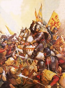 Wallenstein en la batalla de Lutzen de James Edwin McConnell