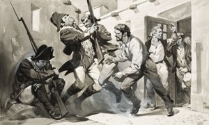 William Scoresby se fuga de la cárcel española (gouache sobre papel) de James Edwin McConnell