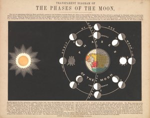 Diagrama transparente de las fases de la luna de James & Emslie John (1813 75) Reynolds