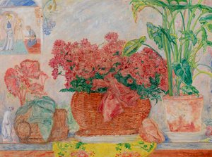 Azaleas, c.1920-30 (óleo sobre lienzo) de James Ensor