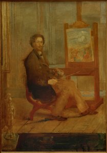 Ensor en su caballete de James Sidney Ensor