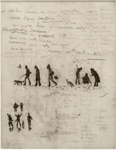 Historia sin palabras (Cazador en invierno) de James Sidney Ensor