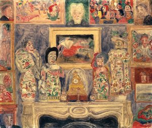 Interior con tres retratos