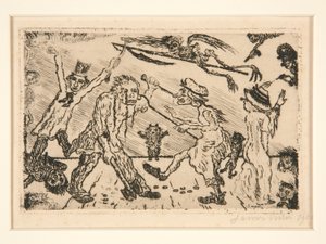 La col?re (Ira), del portafolio Les p?ch?s capitaux (Los pecados capitales) de James Ensor
