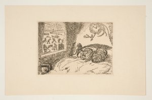 La paresse (Pereza), del portafolio Les p?ch?s capitaux (Los pecados capitales) de James Ensor