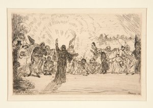 Cristo a los mendigos (Cristo y los mendigos) de James Ensor