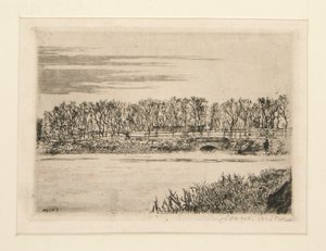 Le pont du bois? Ostende (El puente en el bosque en Ostende) de James Ensor