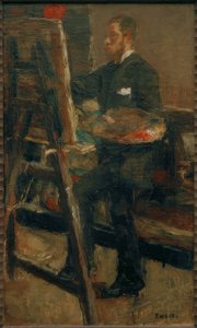 Retrato de Willy Finch en el caballete de James Sidney Ensor