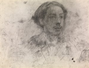 Autorretrato (conte sobre papel) de James Ensor