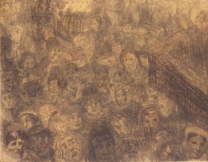 El vivaz y el radiante: La Entrada de Cristo en Jerusalén (conte) de James Ensor