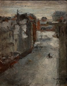 La Van Iseghemlane bajo la nieve de James Ensor