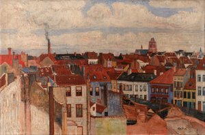Los tejados de Ostende de James Ensor