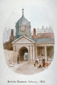 Entrada al antiguo Museo Británico Montague House, Bloomsbury, Londres, 1850 de James Findlay
