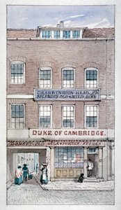 Vista de la Taberna del Duque de Cambridge, Shoe Lane, Ciudad de Londres de James Findlay
