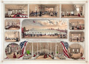Póster para el Hospital de Voluntarios Ciudadanos, Filadelfia, 1862 de James Fuller Queen