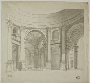 Interior de la iglesia abovedada de James Gandon