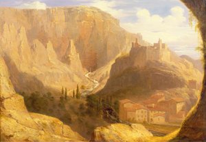 Pueblo en la Colina en Italia, 1831