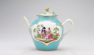 Tetera y tapa de Worcester, c.1770