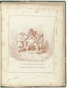 Trabajo de la Convención Nacional, 1795 La Convención Nacional en Trabajo de una Constitución (título sobre objeto) Hollandia Regenerata (título de la serie) de James Gillray (possibly)