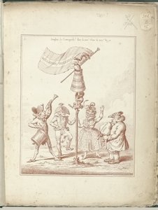 Título presente de la serie Hollandia Regenerata, 1795 Hollandia Regenerata (título sobre objeto) Hollandia Regenerata (título de la serie)