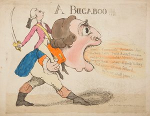 ¡¡¡Un Bugaboo!!! 1792 (grabado en color) de James Gillray
