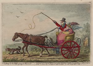 Un cockney y su esposa yendo a Wycombe de James Gillray
