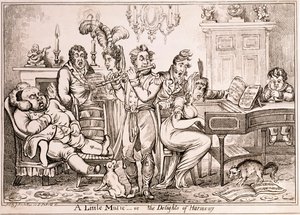 Un poco de música o Las delicias de la armonía, grabado por William Brocas, impreso en Londres por J. Sidebotham, 1810