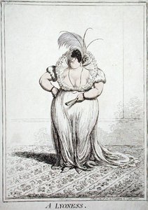 Una Leona, publicado por Hannah Humphrey en 1801 de James Gillray
