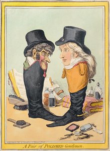 Un Par de Caballeros Pulidos, publicado por Hannah Humphrey en 1801