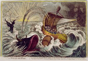 ¡Una tina para la ballena! publicado por Hannah Humphrey en 1806