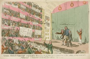 Magistrados actuantes comprometiéndose, siendo su primera aparición en el Teatro Nacional de Covent Garden, 1809