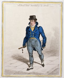 Toda Bond Street tembló mientras caminaba, publicado por Hannah Humphrey, 1802