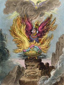 Apoteosis del Fénix corso, publicado por Hannah Humphrey en 1808