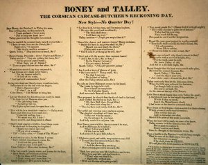Boney y Talley, El cadáver corso - Día de la cuenta del carnicero, publicado por Hannah Humphrey, 1803 de James Gillray